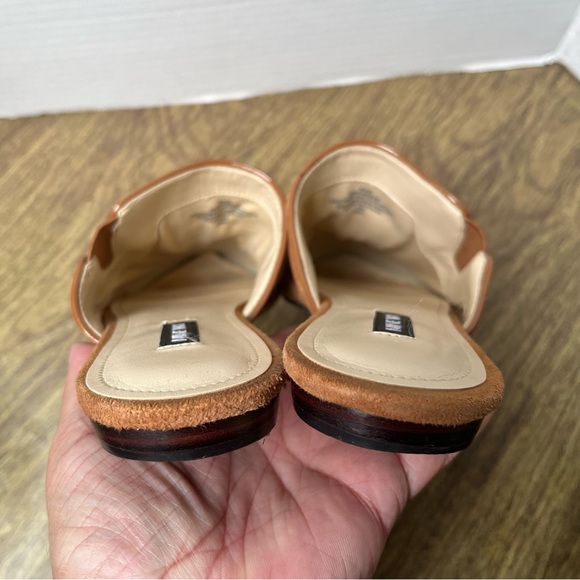 Nine West Freeda Pointy Toe Leather Mule Medium Brown Size 8.5 - Picture 7 of 12